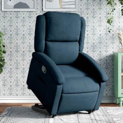 Fauteuil inclinable bleu velours 621504621504
