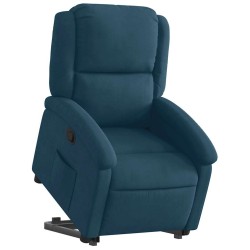 Fauteuil inclinable bleu velours 621504621504
