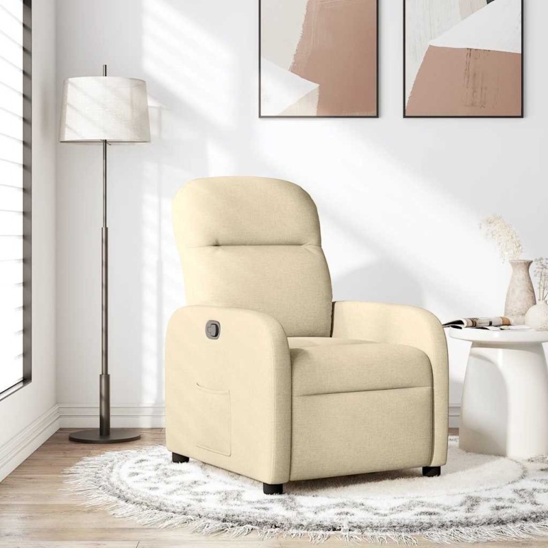 Fauteuil inclinable Crème Tissu 621505621505