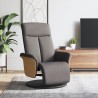 Fauteuil inclinable avec repose-pieds taupe tissu 621506621506