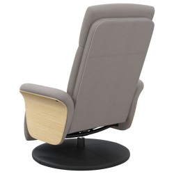 Fauteuil inclinable avec repose-pieds taupe tissu 621506621506