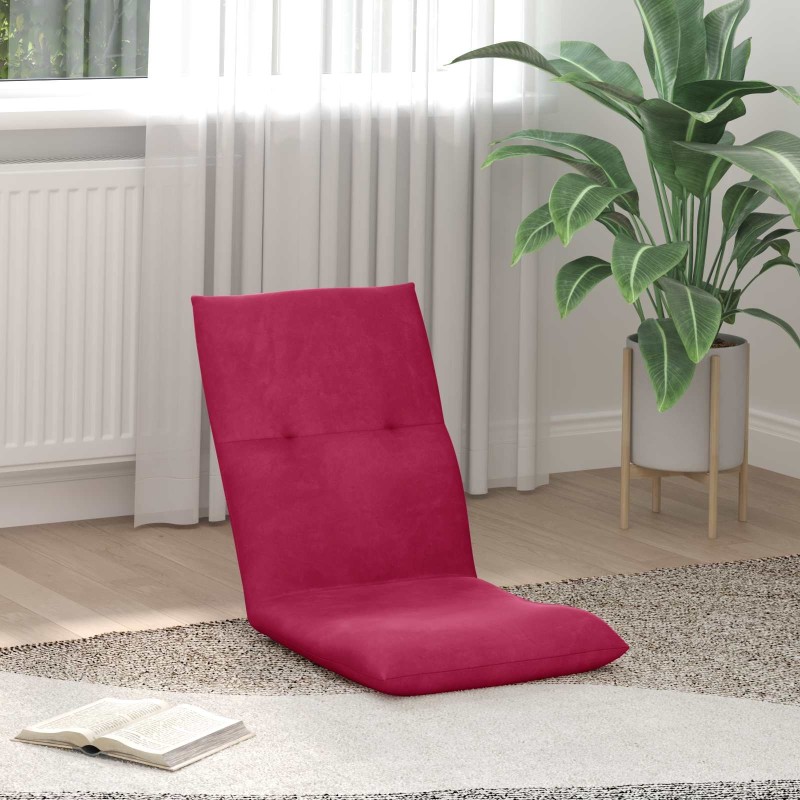 Fauteuil de sol ajustable Bordeaux Velours 621507621507
