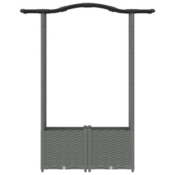 Lit Élevé avec Treillis et Toit Gris clair 125 x 40 x 138 cm PP 621509621509