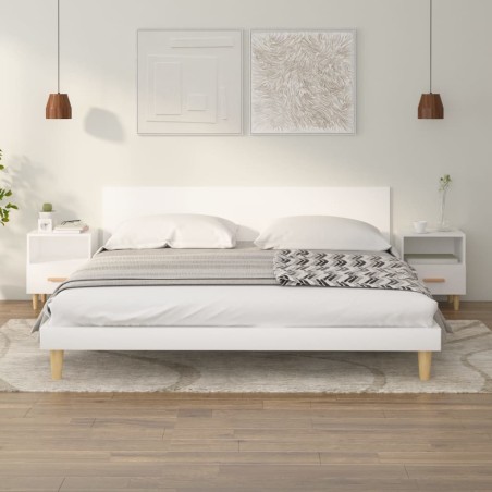 Tables de chevet 2 pcs Blanc 40x35x47 cm 621512621512