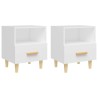 Tables de chevet 2 pcs Blanc 40x35x47 cm 621512621512