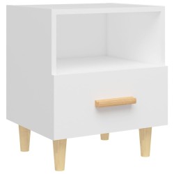 Tables de chevet 2 pcs Blanc 40x35x47 cm 621512621512