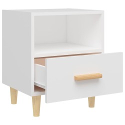 Tables de chevet 2 pcs Blanc 40x35x47 cm 621512621512