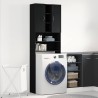 Meuble pour machine à laver en chêne noir 64 x 25,5 x 190 cm 621514621514