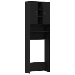 Meuble pour machine à laver en chêne noir 64 x 25,5 x 190 cm 621514621514