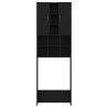 Meuble pour machine à laver en chêne noir 64 x 25,5 x 190 cm 621514621514