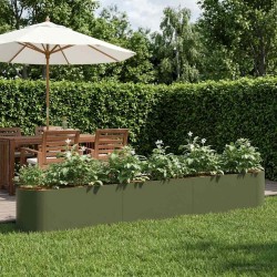 Jardin surélevé Vert olive 280 x 40 x 40 cm 621516621516