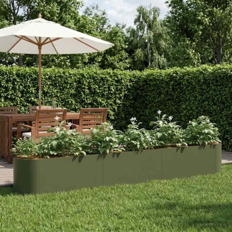 Jardin surélevé Vert olive 280 x 40 x 40 cm 621516621516