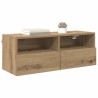 Meuble TV mural 80 x 30 x 30 cm Chêne artisanal 621517621517