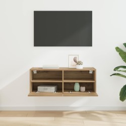Meuble TV mural 80 x 30 x 30 cm Chêne artisanal 621517621517