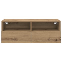 Meuble TV mural 80 x 30 x 30 cm Chêne artisanal 621517621517