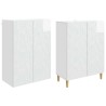 Ensemble de Meubles 2 pcs Blanc brillant Bois d'ingénierie 621521621521