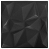 Panneaux muraux 48 pcs Noir Diamant 50 x 50 cm Mousse XPS 621522621522