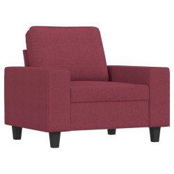 Fauteuil avec repose-pied Rouge bordeaux 60 cm Tissu 621523621523
