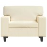 Fauteuil Crème 60 cm Similicuir 621524621524