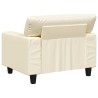 Fauteuil Crème 60 cm Similicuir 621524621524