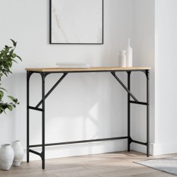 Table console chêne sonoma 100x32x75 cm bois d'ingénierie 621526621526