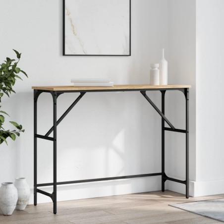 Table console chêne sonoma 100x32x75 cm bois d'ingénierie 621526621526