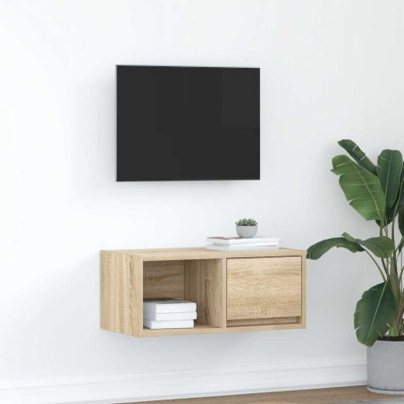 Meuble TV chêne sonoma 60x31x25,5 cm bois d'ingénierie 621530621530