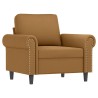 Fauteuil avec repose-pied Marron 60 cm Velours 621531621531