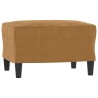 Fauteuil avec repose-pied Marron 60 cm Velours 621531621531