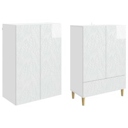 Ensemble de Meubles 2 pcs Blanc brillant Bois d'ingénierie 621532621532