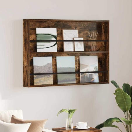 Étagère à magazines avec étagère Chêne fumé 100 x 12 x 70 cm 621533621533