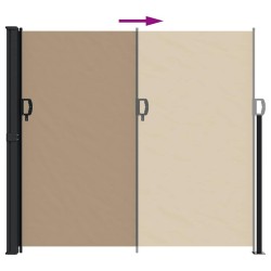 Auvent latéral rétractable taupe 180x500 cm 621535621535