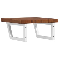 Étagère de vasque murale acier et bois de chêne massif 621536621536