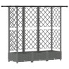 Lit Élevé avec Treillis et Toit Gris clair 164 x 40 x 121 cm PP 621539621539