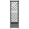 Lit Élevé avec Treillis et Toit Gris clair 164 x 40 x 121 cm PP 621539621539