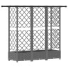 Lit Élevé avec Treillis et Toit Gris clair 164 x 40 x 121 cm PP 621539621539