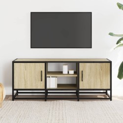 Meuble TV chêne sonoma 100x35x41 cm bois d'ingénierie et métal 621540621540