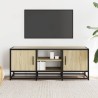 Meuble TV chêne sonoma 100x35x41 cm bois d'ingénierie et métal 621540621540