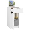 Armoire de bureau Blanc 33,5x50x75 cm Bois d'ingénierie 621541621541