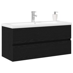 Meuble de Lavabo de Salle de Bain Chêne noir 100 x 39 x 62 cm 621544621544