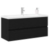 Meuble de Lavabo de Salle de Bain Chêne noir 100 x 39 x 62 cm 621544621544