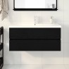 Meuble de Lavabo de Salle de Bain Chêne noir 100 x 39 x 62 cm 621544621544