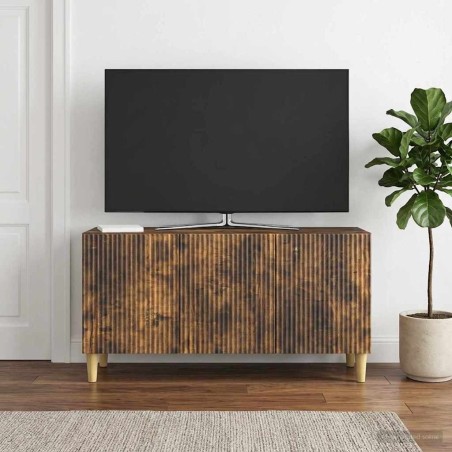 Meuble TV Chêne fumé 99 x 34,5 x 50 cm Bois d'ingénierie 621546621546