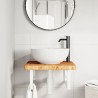 Étagère de vasque murale acier et bois de chêne massif 621547621547