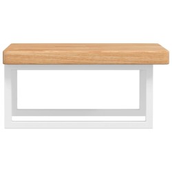 Étagère de vasque murale acier et bois de chêne massif 621547621547