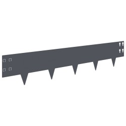 Bordure de Pelouse 10 pcs 100 x 20 cm Acier Anthracite 621550621550
