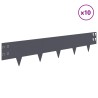 Bordure de Pelouse 10 pcs 100 x 20 cm Acier Anthracite 621550621550