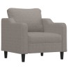Fauteuil avec repose-pied Taupe 60 cm Tissu 621556621556