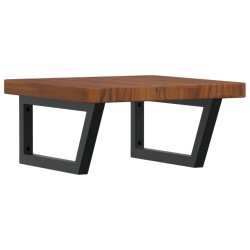 Étagère de vasque murale acier et bois de chêne massif 621557621557