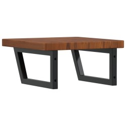 Étagère de vasque murale acier et bois de chêne massif 621557621557